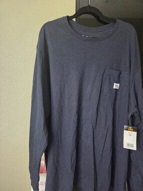 Lee 2XL Long Sleeve Navy Shirt